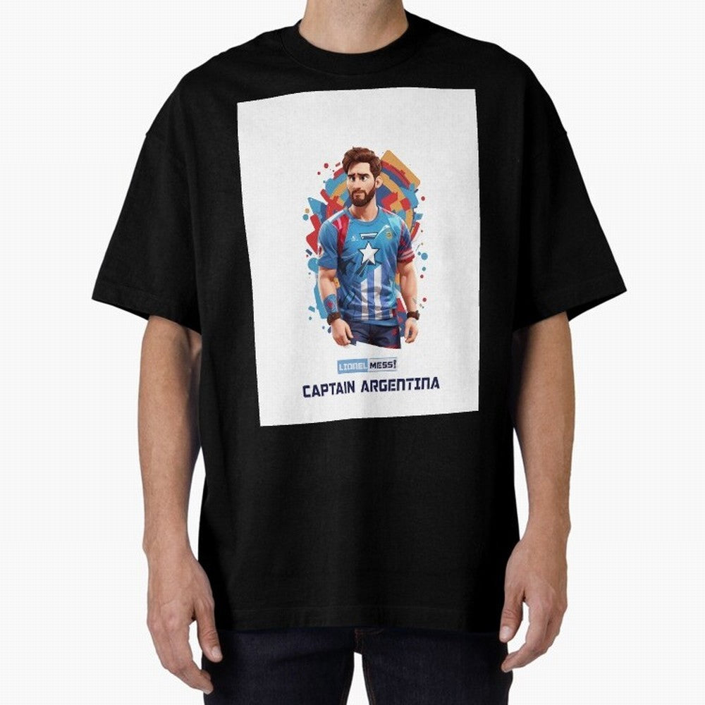 Lionel Messi Captain Argentina Graphic T-Shirt Celebrate Fan Favorites in FIFA World Cup 2026 Group Stage for Fans of Messi, Neymar and Mbappe and Spain, Bringing Match Day Excitement, Supporter Culture, Golden Goals and Global Football Passion;