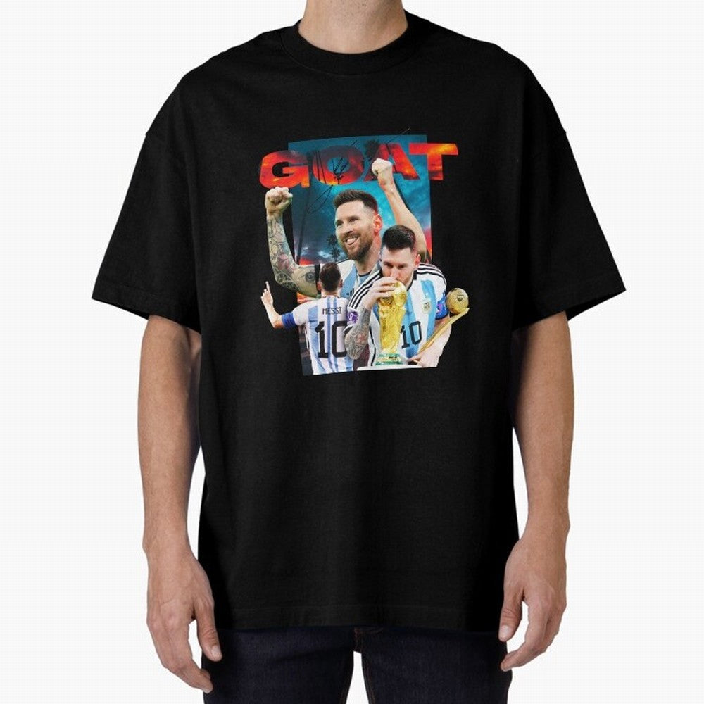 Messi GOAT Premium T-Shirt Represent Fans Who Live for FIFA World Cup 2026 Group Stage for Fans of Haaland and Mbappe and Argentina, Bringing Football History, Final Match Energy, Crowd Noise and Once in a Lifetime Moments; Great for Supporters Who