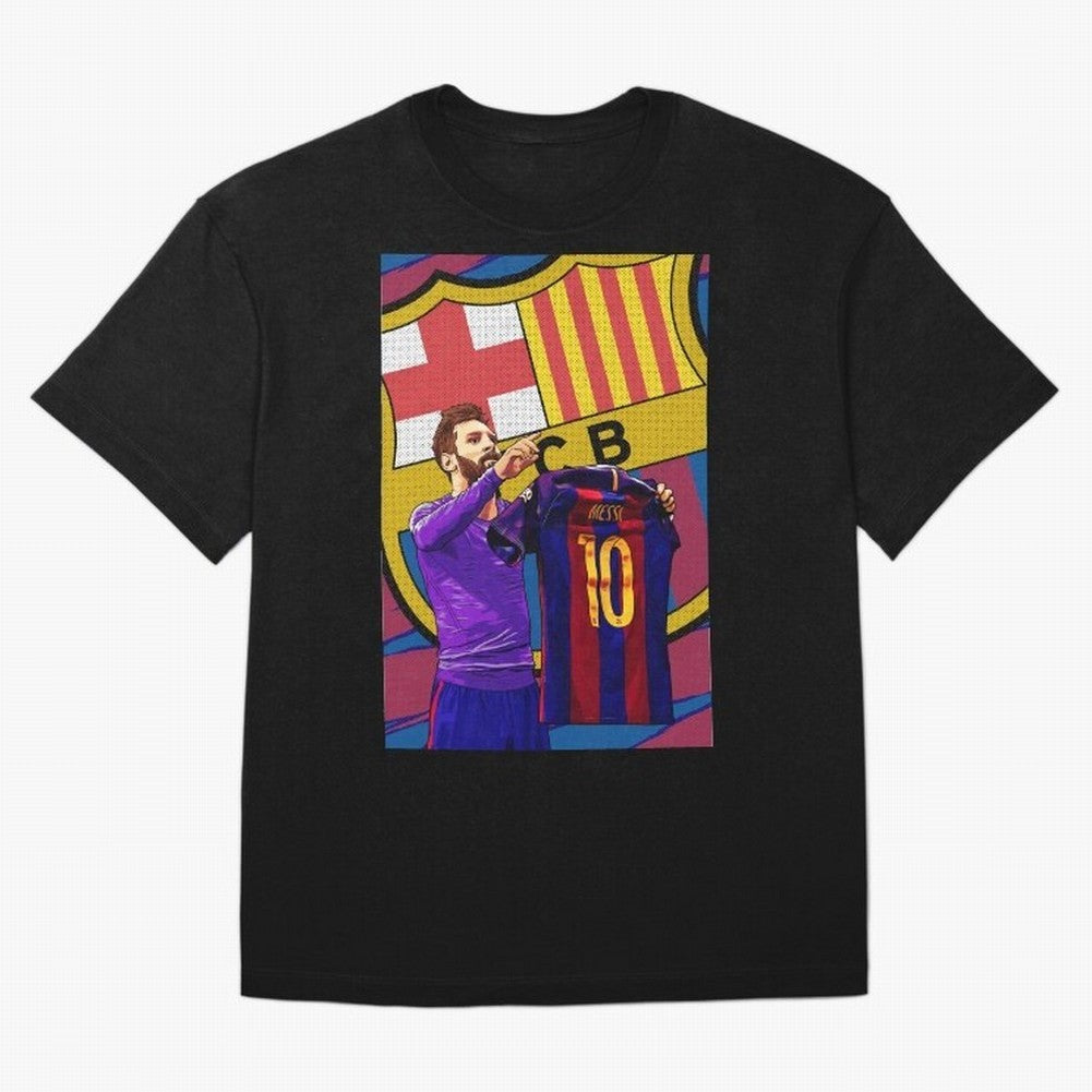 Messi Goat in FC Barcelna Premium T-Shirt Make Your Look Match FIFA World Cup 2026 USA Canada Mexico Celebrating Cristiano Ronaldo, England, France and Netherlands Energy, Champion Mindset, Group Stage Buzz, Knockout Tension and Passionate Fan