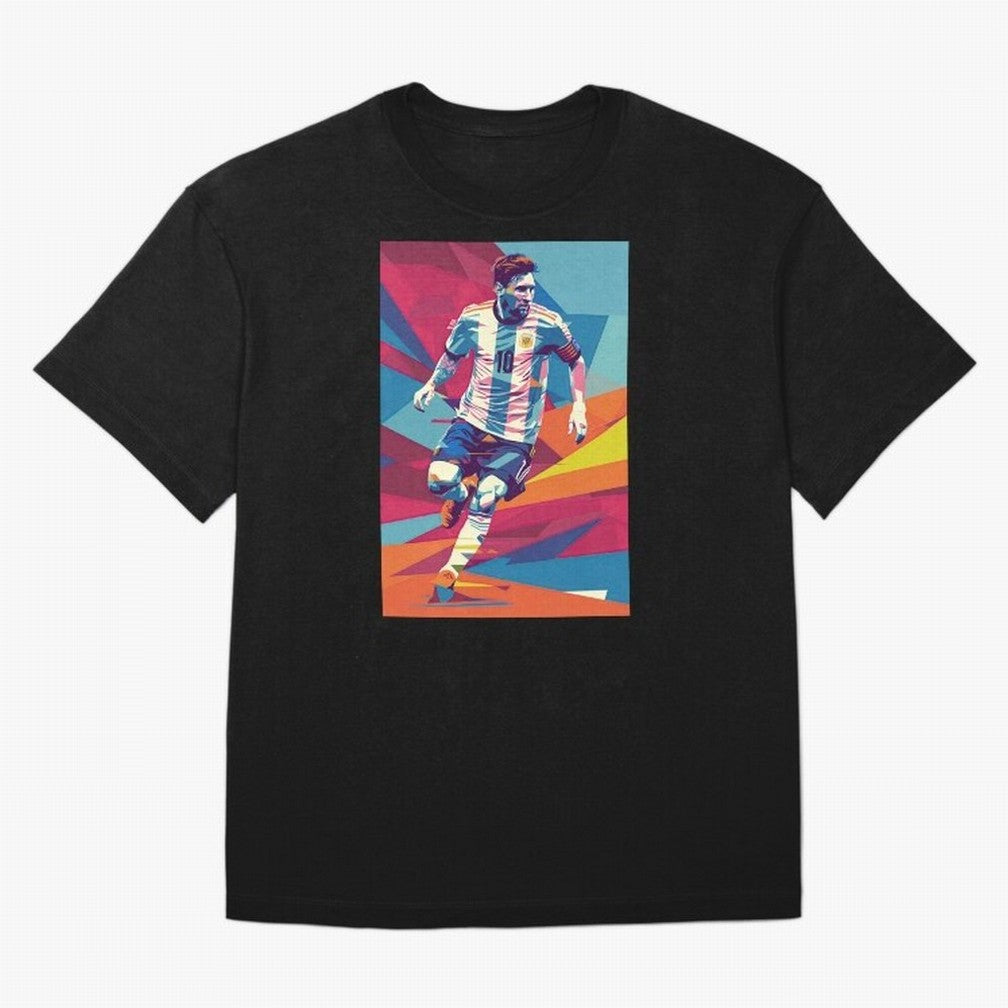 Messi in action Graphic poster design Premium T-Shirt Join the Countdown to FIFA World Cup 2026 USA Canada Mexico with Cristiano Ronaldo, Haaland and CR7, Brazil Energy, Game Day Rituals, Football Legends, Country Pride and the Road to the Final;