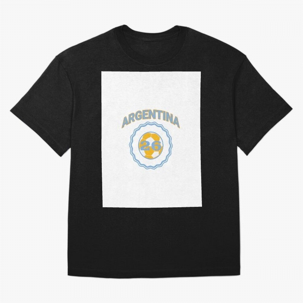 Argentina 2026 world cup soccer badge Graphic T-Shirt Relive the Noise and Pride of Global Football Passion for FIFA World Cup 2026, Driven by Mbappe and Neymar, Spain and Netherlands, Champion Mindset, Group Stage Buzz, Knockout Tension and