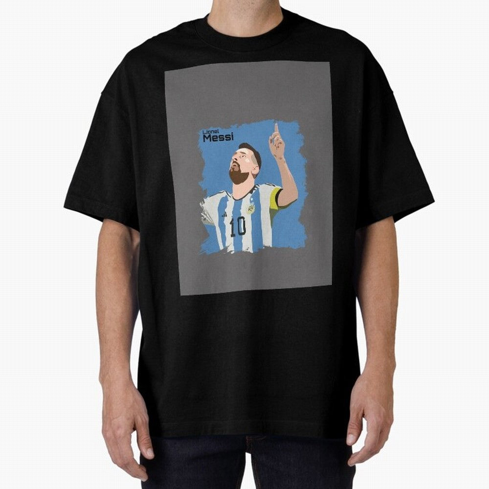 Lionel Messi Triumphant Argentina Portrait Graphic T-Shirt Back Your Heroes with the FIFA World Cup 2026 Group Stage Journey through Messi, CR7 and Mbappe Highlights, England, France and Netherlands Pride, Global Supporter Spirit, Legendary Goals,