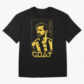 Lionel Messi Golden Style Portrait art illustration Premium T-Shirt Turn Football Passion into FIFA World Cup 2026 Made for Neymar, Haaland and Cristiano Ronaldo, Spain Energy, Stadium Memories, Football Loyalty, International Chants and