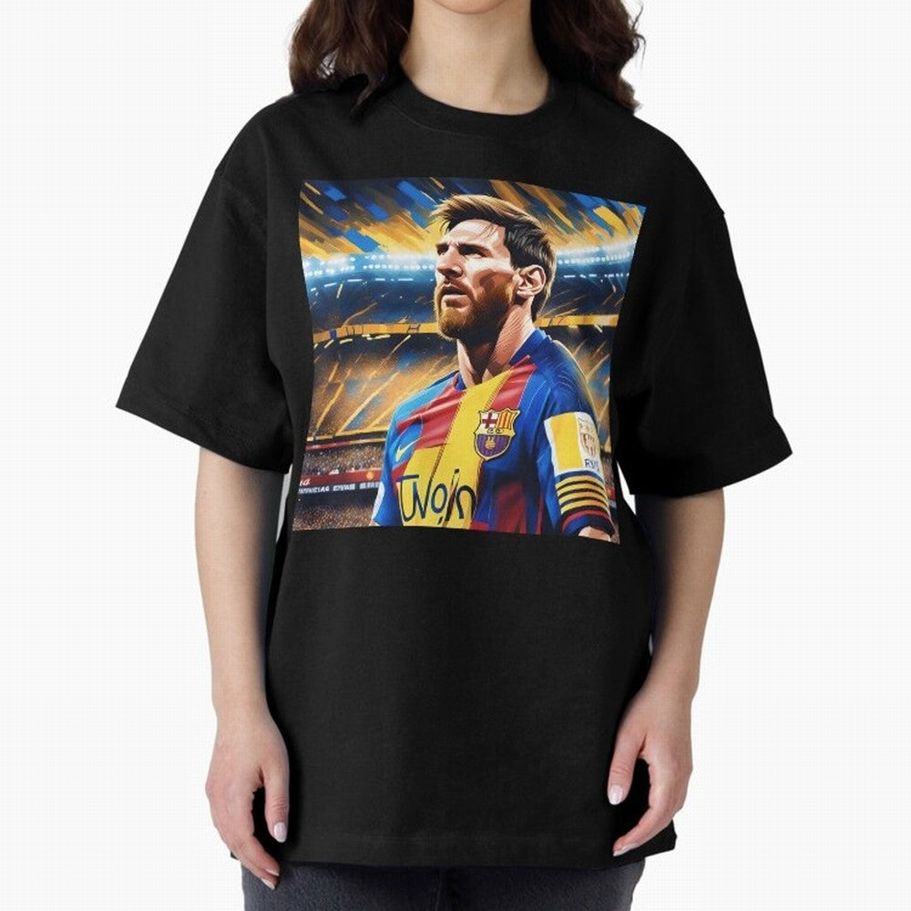 Lionel Messi Premium T-Shirt Turn Up for Match Day Hype around FIFA World Cup 2026 USA Canada Mexico, Neymar, Haaland and Cristiano Ronaldo, Argentina and Brazil, Championship Spirit, Famous Goals, Roaring Crowds and International Football Unity;