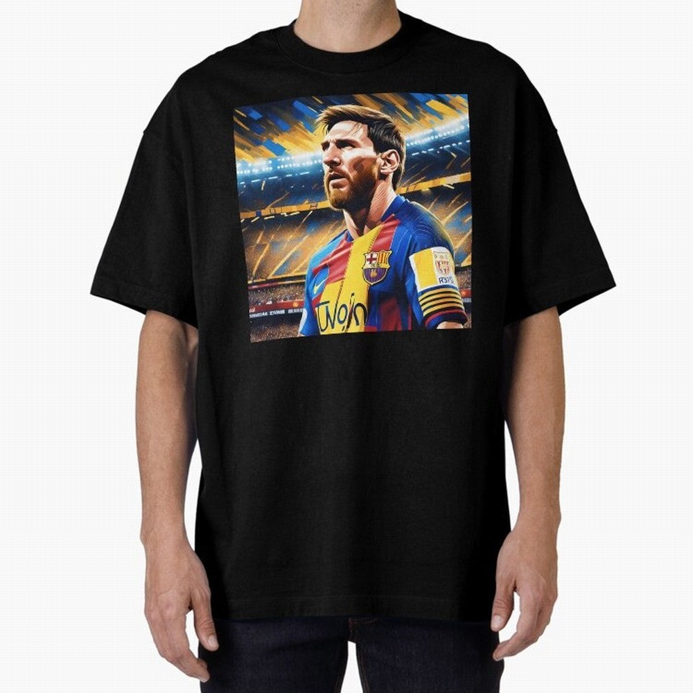 Lionel Messi Premium T-Shirt Turn Up for Match Day Hype around FIFA World Cup 2026 USA Canada Mexico, Neymar, Haaland and Cristiano Ronaldo, Argentina and Brazil, Championship Spirit, Famous Goals, Roaring Crowds and International Football Unity;