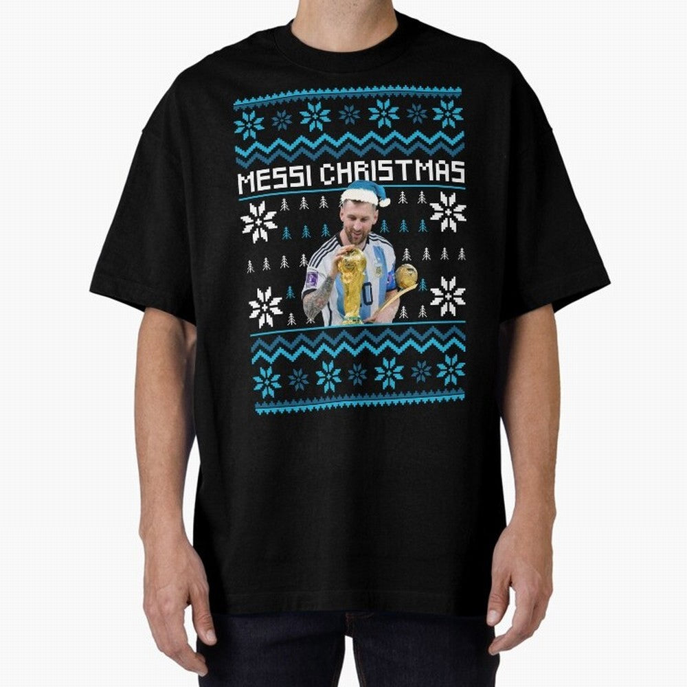 Leo Messi Christmas Ugly Sweater Design Classic T-Shirt Celebrate the Stars of FIFA World Cup 2026 USA Canada Mexico for Fans of CR7 and Messi and Germany, Bringing Worldwide Fan Energy, Dramatic Goals, Stadium Lights and Championship Celebrations;