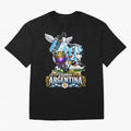 Cancha & Mate Dreams ¨C Argentina Football Heritage - Argentina Football Mate Mascot - Messi 10 Soccer Fan Art Classic T-Shirt Carry the Colors and Pride of Global Football Passion for FIFA World Cup 2026 Group Stage, Centered on Messi, CR7 and