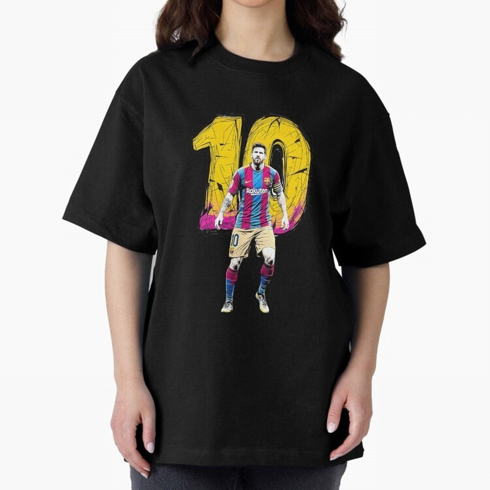 Messi sticker Oversized T-Shirt Honor the Football Icons of FIFA World Cup 2026 Spirit, Built around Argentina, Haaland and Mbappe, Match Day Excitement, Supporter Culture, Golden Goals and Global Football Passion; Created for Match Day Parties,