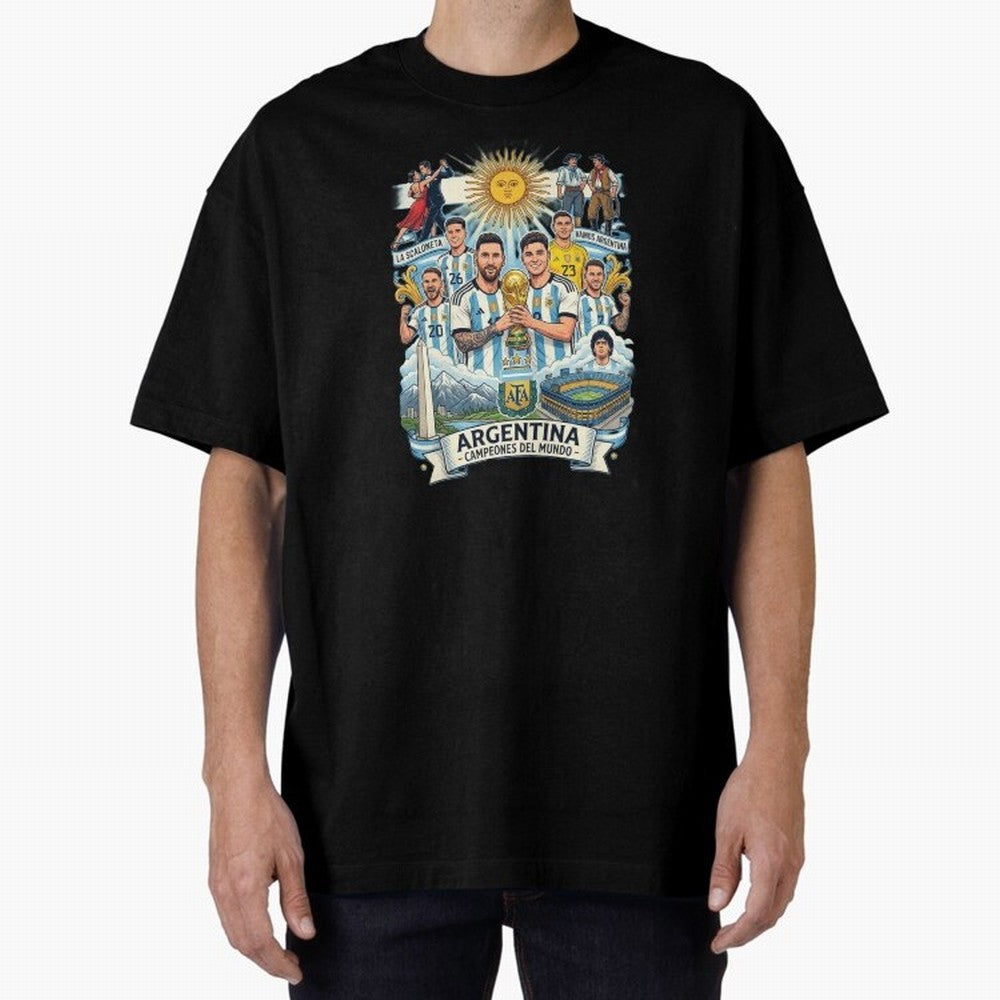 Argentina 2026 ¨C Copa Mundial Spirit Classic T-Shirt Show Fan Pride Across Global Football Passion for FIFA World Cup 2026, with CR7, Argentina, Football History, Final Match Energy, Crowd Noise and Once in a Lifetime Moments; Ideal for Fans Who