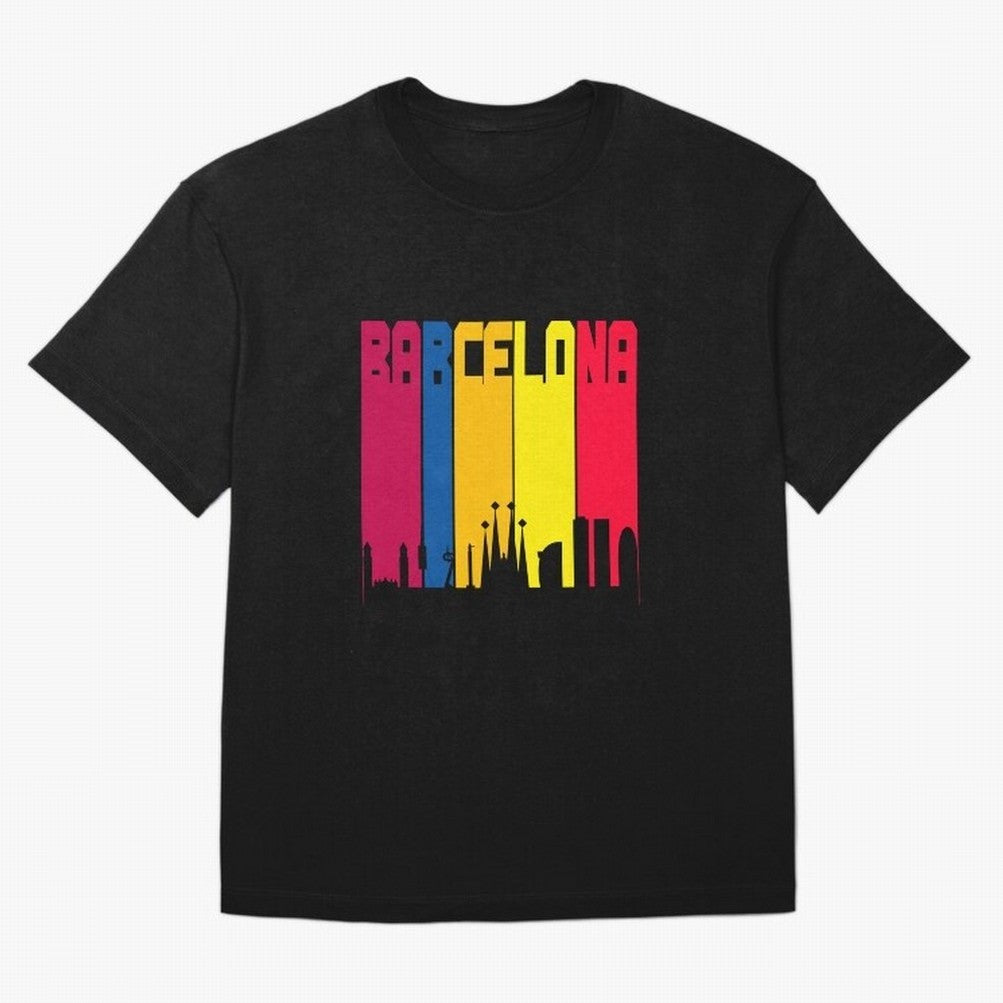 Barcelona Skyline BCN Catalunya Classic T-Shirt Represent the Passion of the FIFA World Cup 2026 USA Canada Mexico Journey through Neymar, Haaland and Cristiano Ronaldo Highlights, Germany Pride, Sports Nostalgia, International Competition, Famous