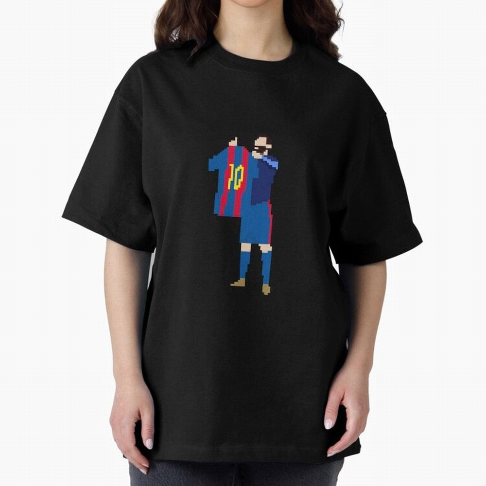 Messi Iconic Celebration Pixel Classic T-Shirt Represent the Passion of Global Football Passion for FIFA World Cup 2026 USA Canada Mexico, Built around Mbappe and Neymar, England and Germany, Sports Nostalgia, International Competition, Famous