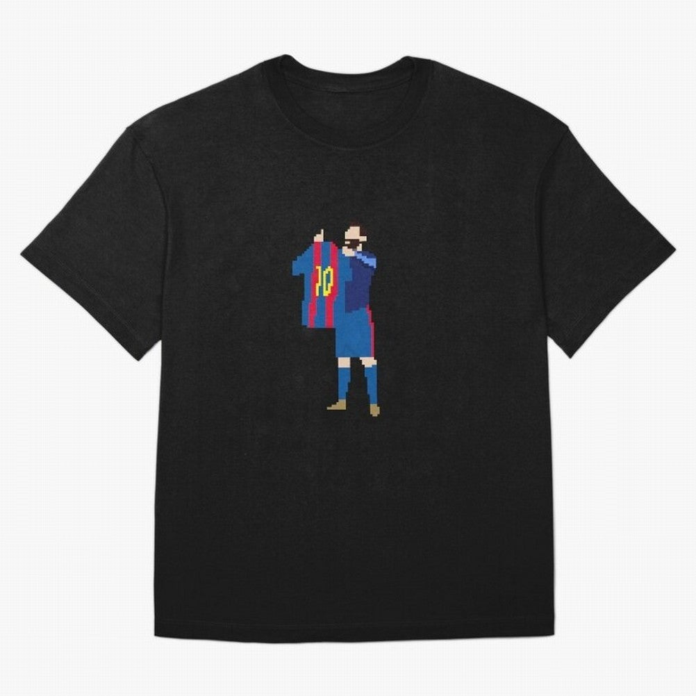 Messi Iconic Celebration Pixel Classic T-Shirt Represent the Passion of Global Football Passion for FIFA World Cup 2026 USA Canada Mexico, Built around Mbappe and Neymar, England and Germany, Sports Nostalgia, International Competition, Famous