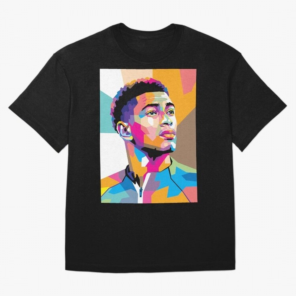 Jude Bellingham in WPAP Style Classic T-Shirt Make Every Kick Count in Match Day Hype around FIFA World Cup 2026 USA Canada Mexico, Haaland, Germany, Fan Favorite Moments, National Team Passion, Big Match Drama and Soccer History; Great for