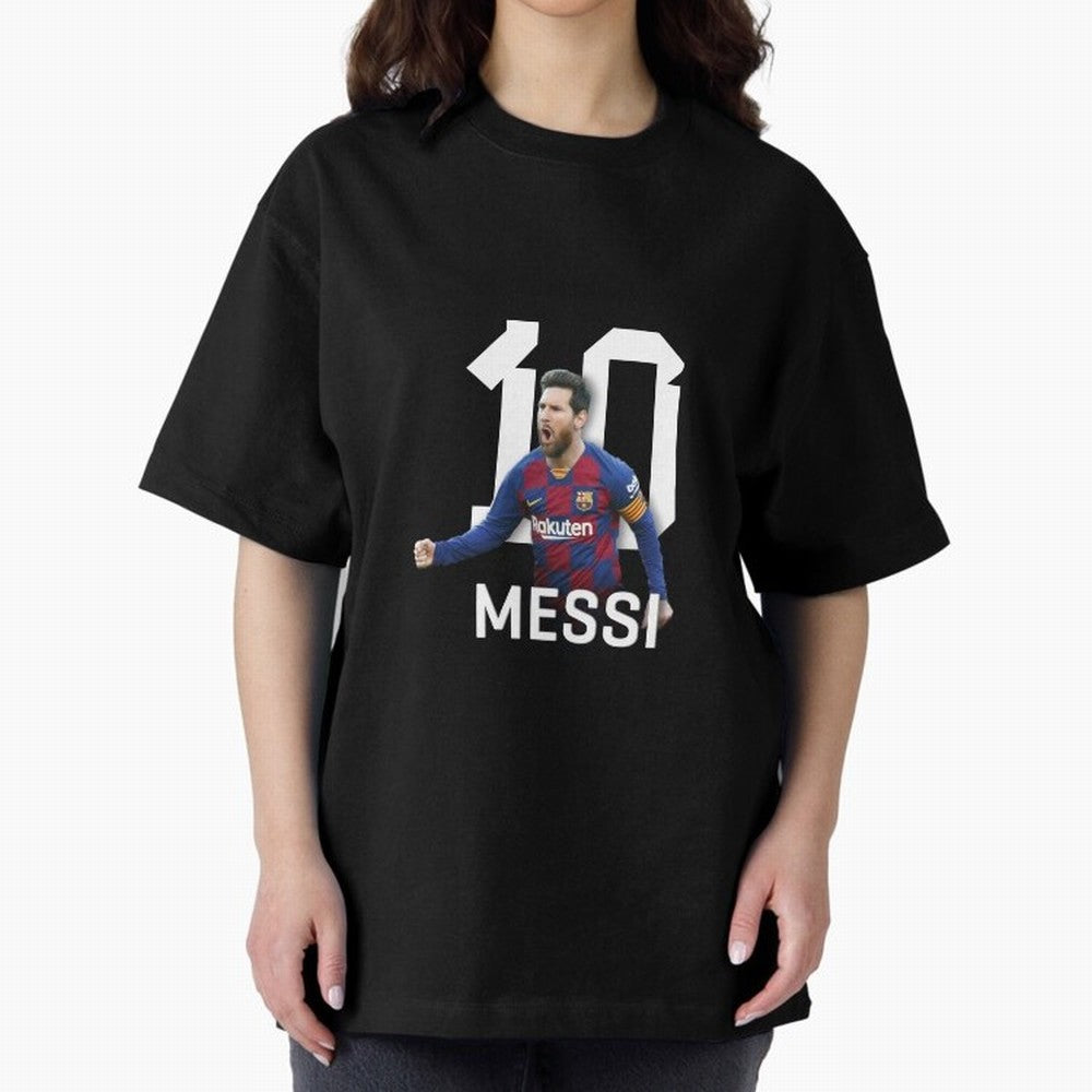 Leo Messi Oversized T-Shirt Fuel Your Fan Pride for Global Football Passion for FIFA World Cup 2026 USA Canada Mexico, Capturing Messi, France and Portugal, Championship Spirit, Famous Goals, Roaring Crowds and International Football Unity; Built