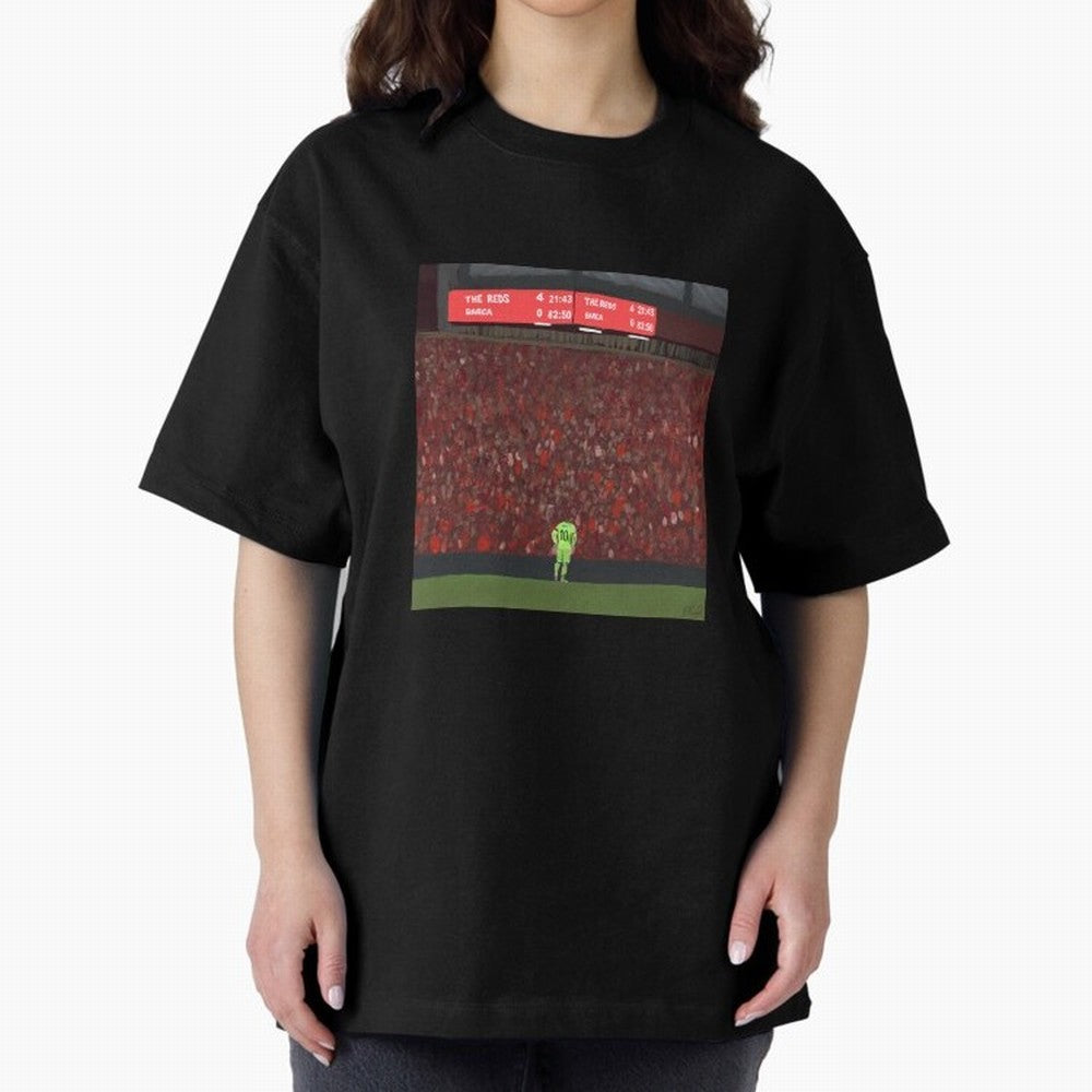 Liverpool 4-0 Barcelona painting Classic T-Shirt Back Your Heroes with Match Day Hype around FIFA World Cup 2026 USA Canada Mexico, CR7, Spain, Match Day Excitement, Supporter Culture, Golden Goals and Global Football Passion; Ideal for Football
