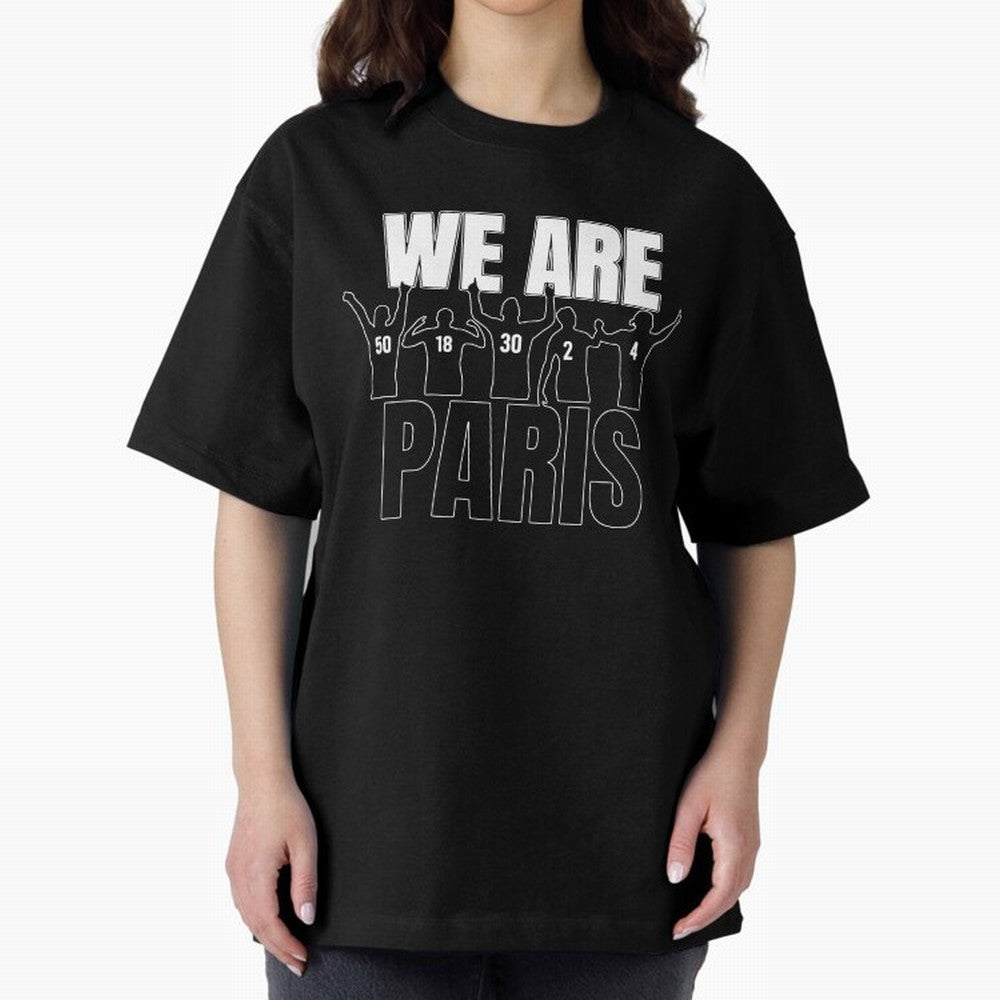 We are Paris Oversized T-Shirt Experience the FIFA World Cup 2026 Journey through CR7 Highlights, France and Portugal Pride, Retro Football Energy, Iconic Rivalries, Trophy Chase Drama and Stadium Atmosphere; Ideal for Fans Who Follow Messi,