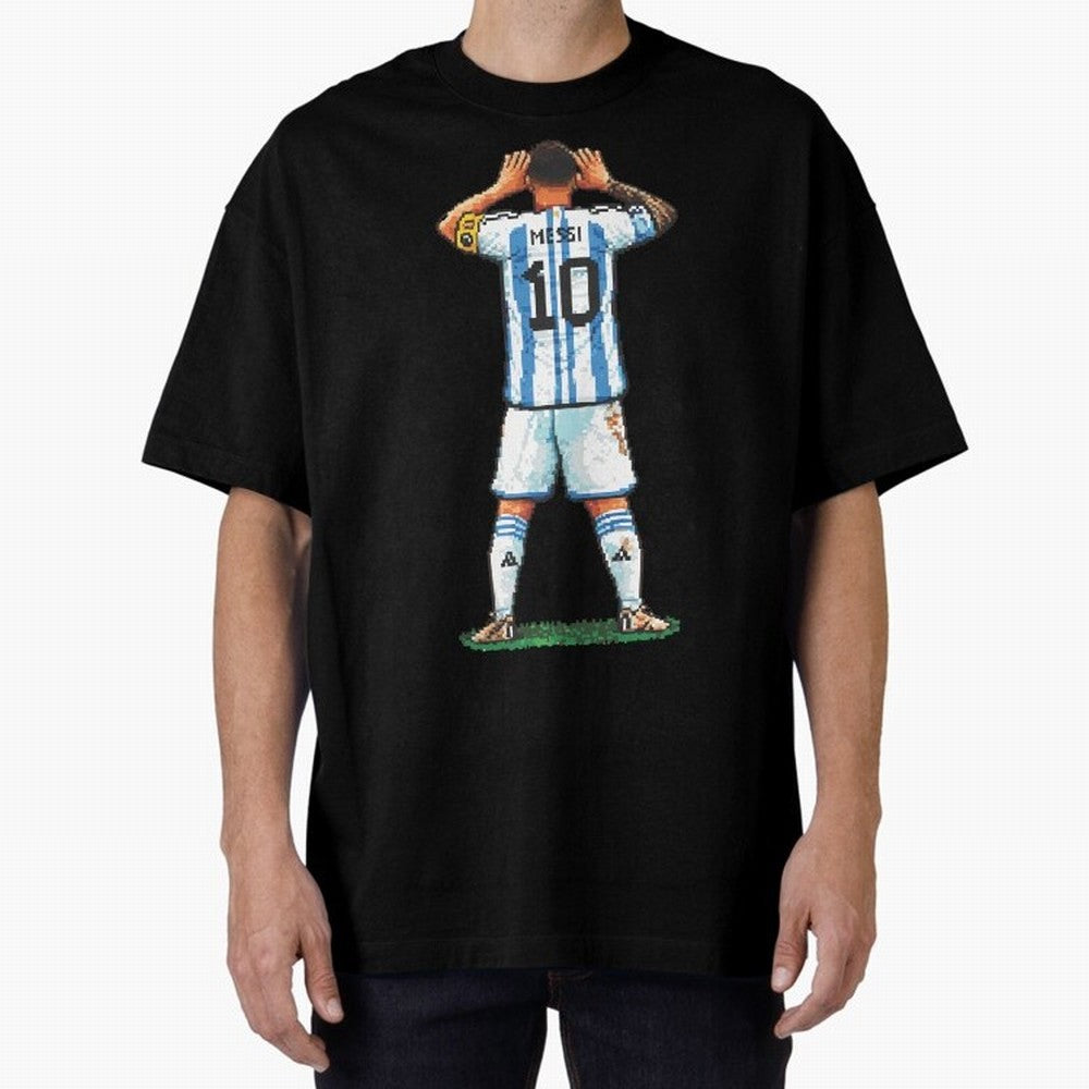 Pixelated Messi Topo Gigio Classic T-Shirt Carry National Pride through Match Day Hype around FIFA World Cup 2026 Group Stage, Messi, Neymar and Mbappe, France and Portugal, Stadium Memories, Football Loyalty, International Chants and Championship