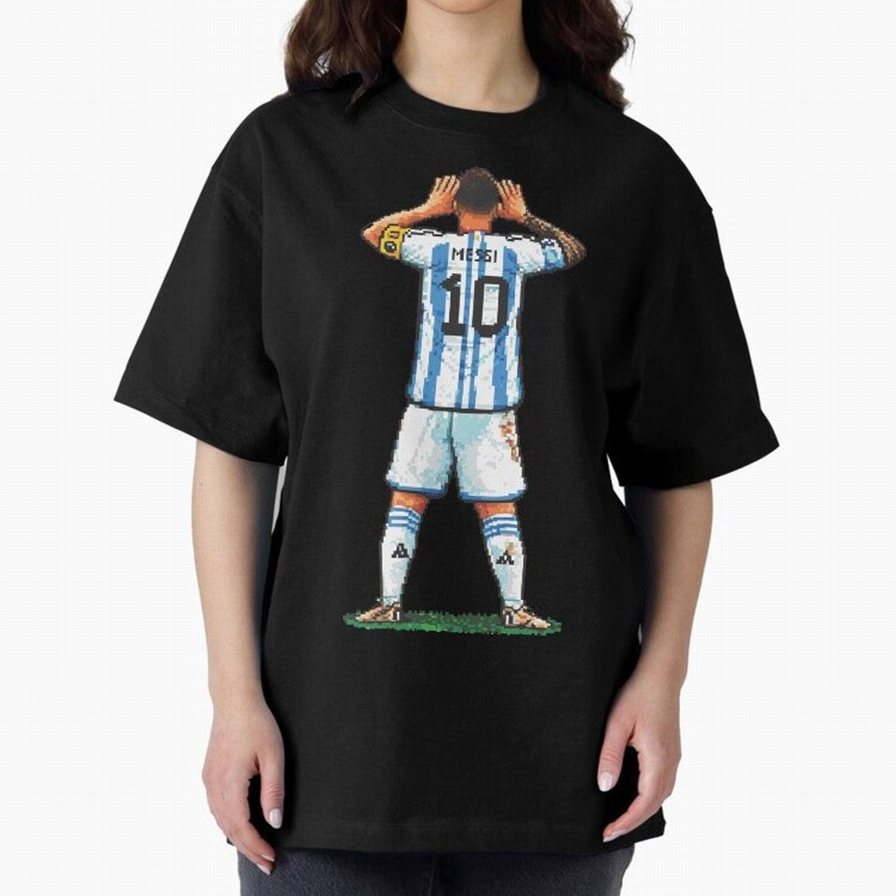 Pixelated Messi Topo Gigio Classic T-Shirt Carry National Pride through Match Day Hype around FIFA World Cup 2026 Group Stage, Messi, Neymar and Mbappe, France and Portugal, Stadium Memories, Football Loyalty, International Chants and Championship