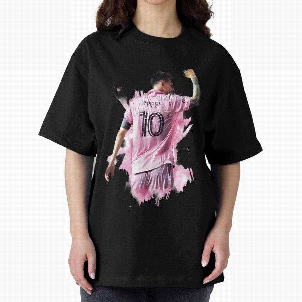 Messi Inter Miami Celebration Art ¨C Football Legend in Pink Jersey Classic T-Shirt Celebrate the Biggest Stage of FIFA World Cup 2026 Inspired by Messi, Argentina, France and Brazil Energy, Worldwide Fan Energy, Dramatic Goals, Stadium Lights and