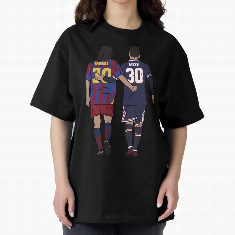 Young Messi and Old Messi Essential T-Shirt Turn Football Passion into FIFA World Cup 2026 Highlighting Cristiano Ronaldo, France Energy, Game Day Rituals, Football Legends, Country Pride and the Road to the Final; Perfect for Fans, Collectors,