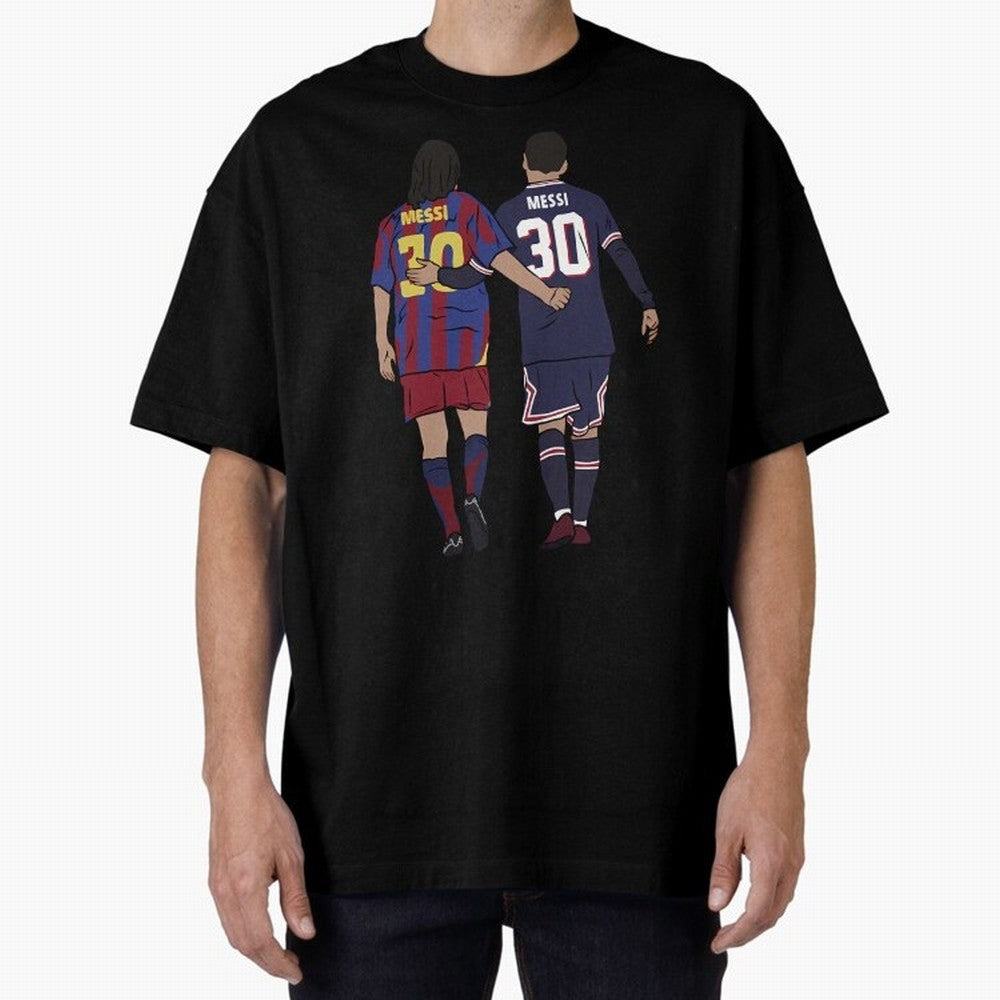 Young Messi and Old Messi Essential T-Shirt Turn Football Passion into FIFA World Cup 2026 Highlighting Cristiano Ronaldo, France Energy, Game Day Rituals, Football Legends, Country Pride and the Road to the Final; Perfect for Fans, Collectors,
