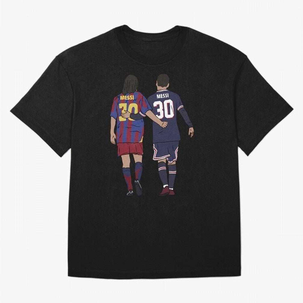 Young Messi and Old Messi Essential T-Shirt Turn Football Passion into FIFA World Cup 2026 Highlighting Cristiano Ronaldo, France Energy, Game Day Rituals, Football Legends, Country Pride and the Road to the Final; Perfect for Fans, Collectors,