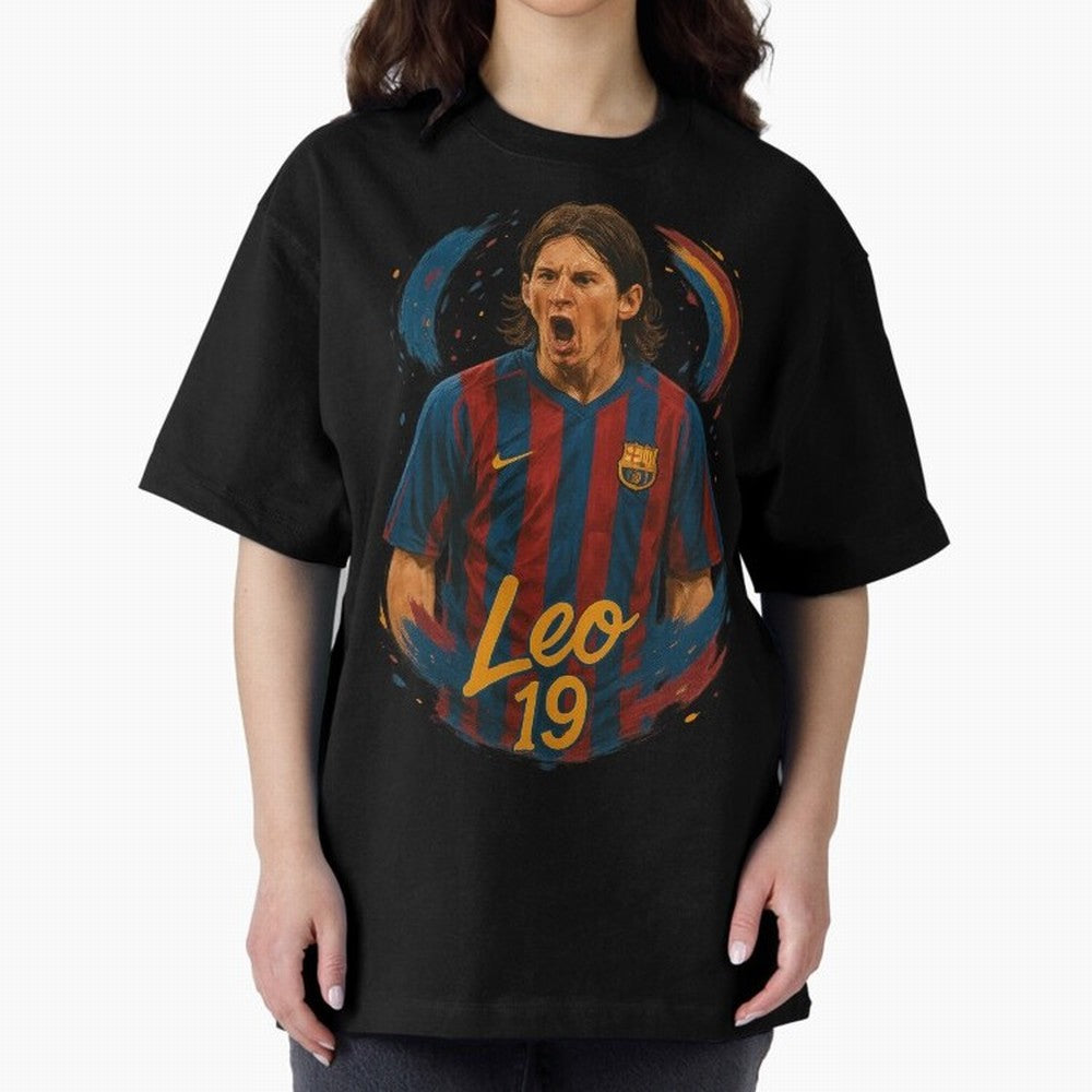 Young Messi Barcelona Art ¨C Rising Legend in Number 19 Tribute	 Classic T-Shirt Celebrate Golden Goal Energy in FIFA World Cup 2026 Capturing Haaland and Mbappe, Brazil Energy, Sports Nostalgia, International Competition, Famous Players and