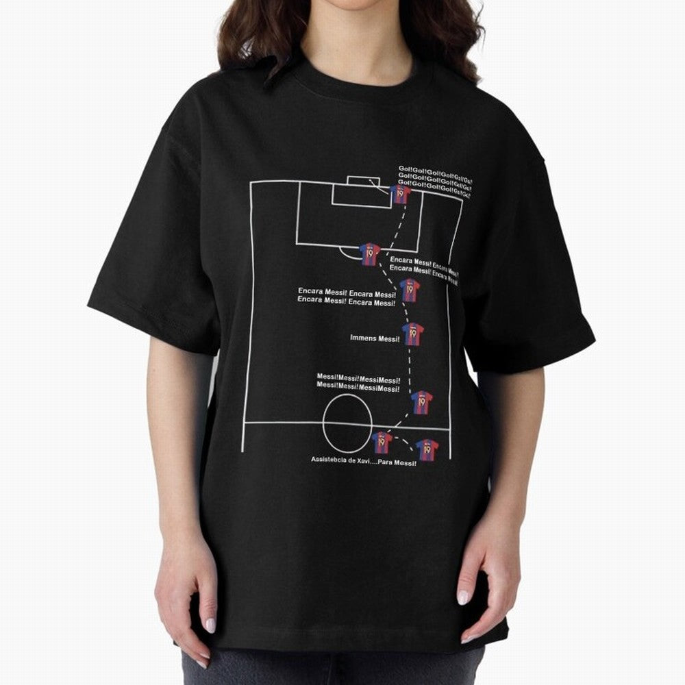 Encara messi gol gol gol Oversized T-Shirt Join the FIFA World Cup 2026 Journey through Messi, Neymar and Mbappe Highlights, Brazil Pride, Classic Soccer Heritage, Championship Pressure, Fan Loyalty and International Pride; Perfect for People Who
