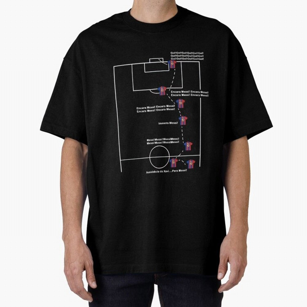 Encara messi gol gol gol Oversized T-Shirt Join the FIFA World Cup 2026 Journey through Messi, Neymar and Mbappe Highlights, Brazil Pride, Classic Soccer Heritage, Championship Pressure, Fan Loyalty and International Pride; Perfect for People Who