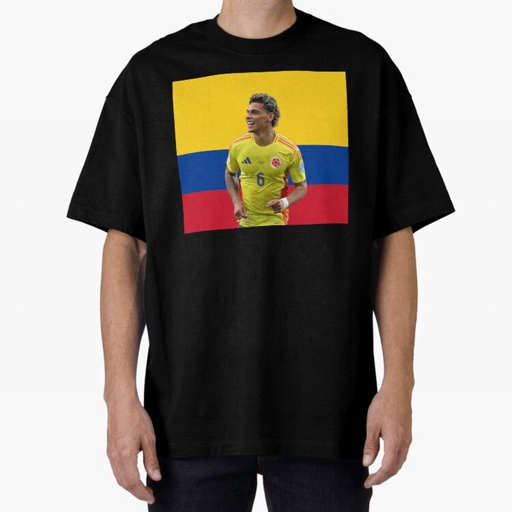 Richard Rios Colombian Flag Oversized T-Shirt Cheer through Every Moment of the FIFA World Cup 2026 USA Canada Mexico Journey through Neymar, Haaland and Cristiano Ronaldo Highlights, Portugal Pride, Match Day Excitement, Supporter Culture, Golden