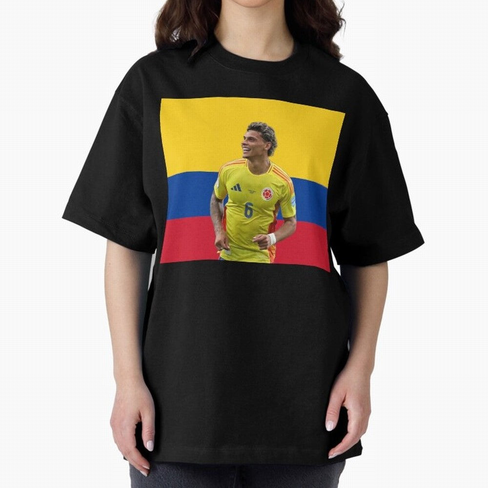 Richard Rios Colombian Flag Oversized T-Shirt Cheer through Every Moment of the FIFA World Cup 2026 USA Canada Mexico Journey through Neymar, Haaland and Cristiano Ronaldo Highlights, Portugal Pride, Match Day Excitement, Supporter Culture, Golden