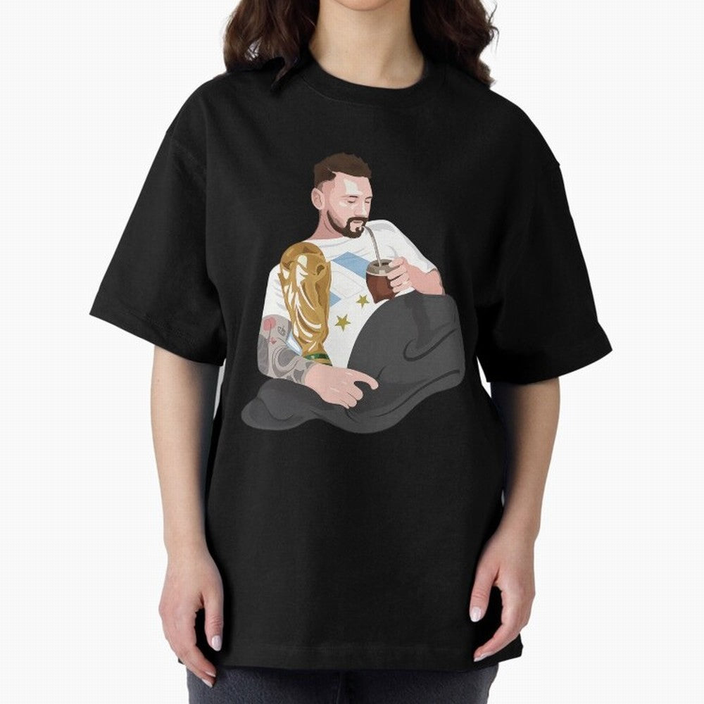 Messi with the World Cup and drinking mate Classic T-Shirt Capture Stadium Memories from FIFA World Cup 2026 for Fans of Haaland and Mbappe and England, France and Netherlands, Bringing Tournament Hype, Historic Matchups, Family Viewing Parties and