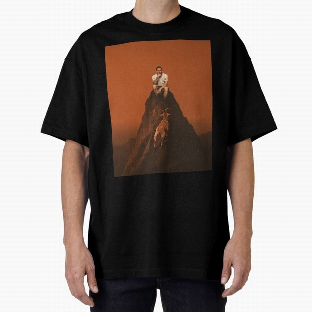 Goat messi football sunset Oversized T-Shirt Show Your Tournament Heart for Match Day Hype around FIFA World Cup 2026, Mbappe and Neymar, France, Soccer Culture, Superstar Moments, National Team Dreams and Competitive Fire; Ideal for Football Dads,