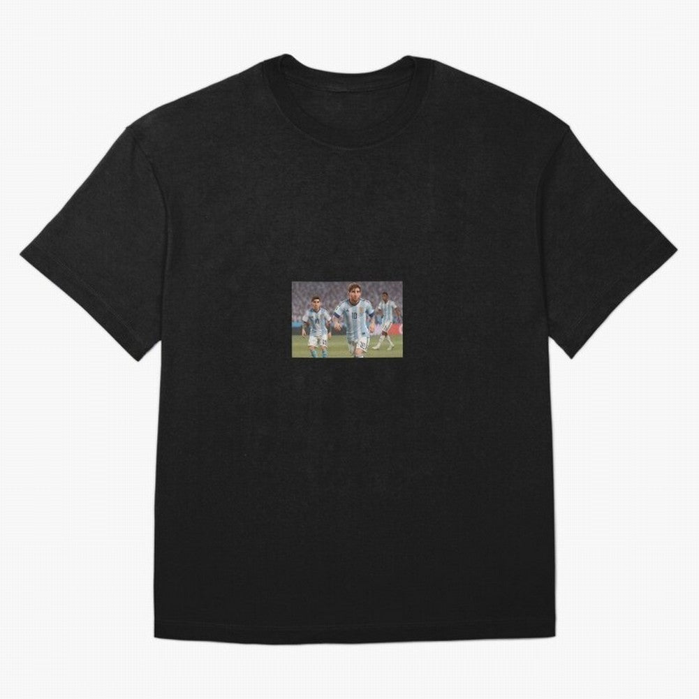 Messi Oversized T-Shirt Celebrate Unforgettable Nights in Global Football Passion for FIFA World Cup 2026 USA Canada Mexico, Driven by Neymar, Haaland and Cristiano Ronaldo, Argentina, France and Brazil, Football Festival Excitement, Trophy