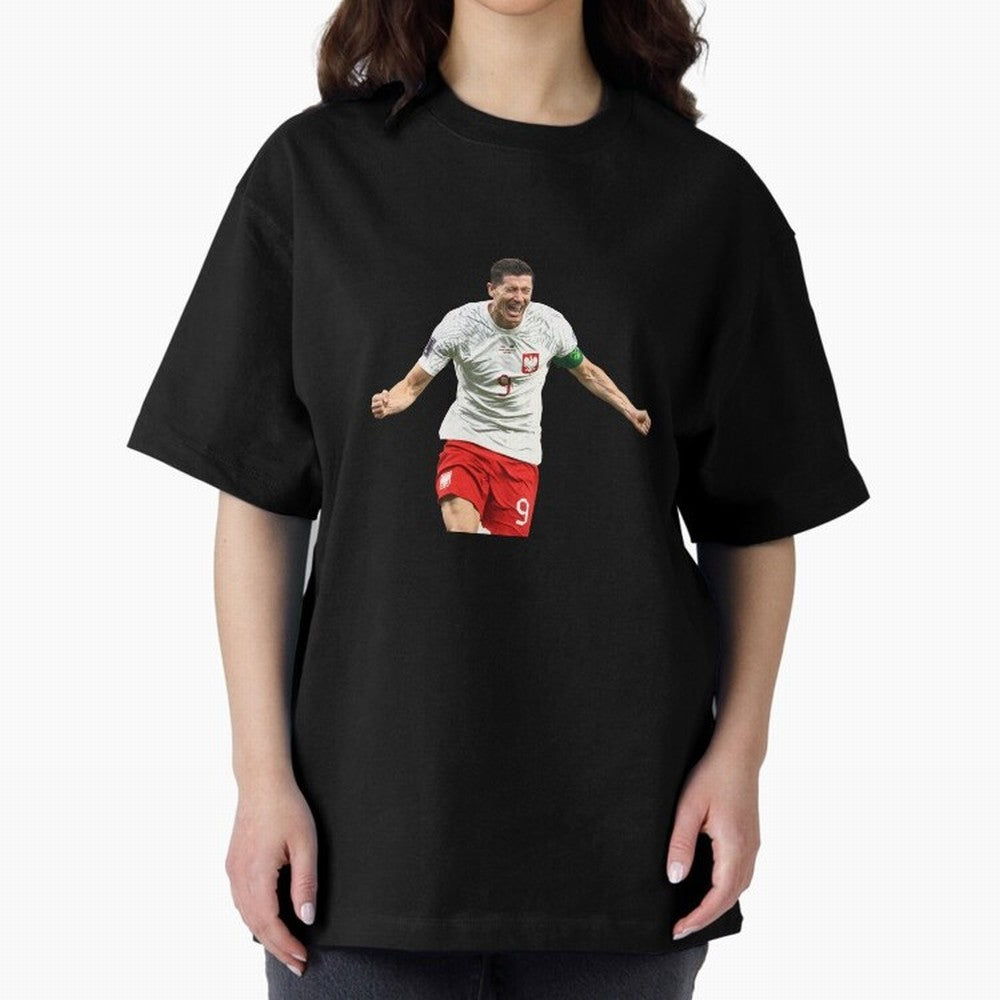 Robert Lewandowski Oversized T-Shirt Represent Fans Who Live for Global Football Passion for FIFA World Cup 2026 Group Stage, Made for Haaland and Mbappe, Germany, Football History, Final Match Energy, Crowd Noise and Once in a Lifetime Moments;