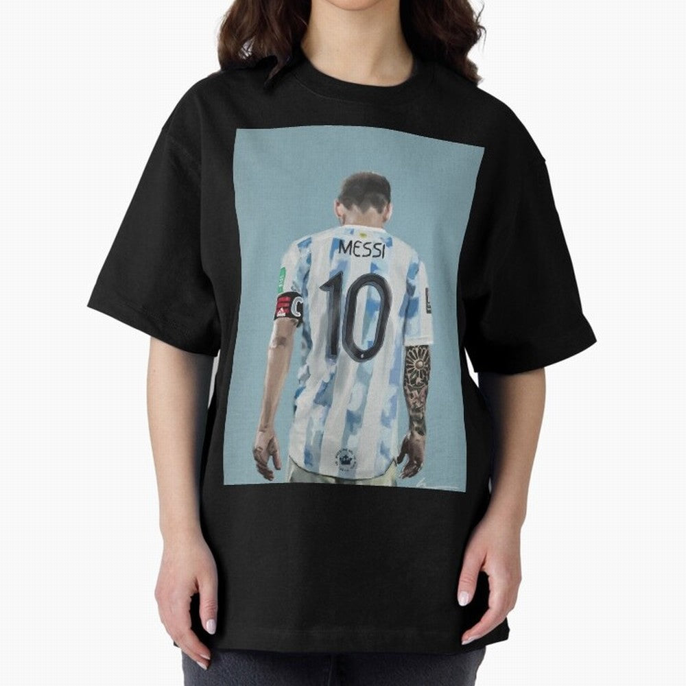 Portrait painting of Lionel Messi of Inter Miami and Argentina Classic T-Shirt Honor the Beautiful Game during the FIFA World Cup 2026 Journey through CR7 and Messi Highlights, England and Germany Pride, Stadium Chants, National Pride, Trophy