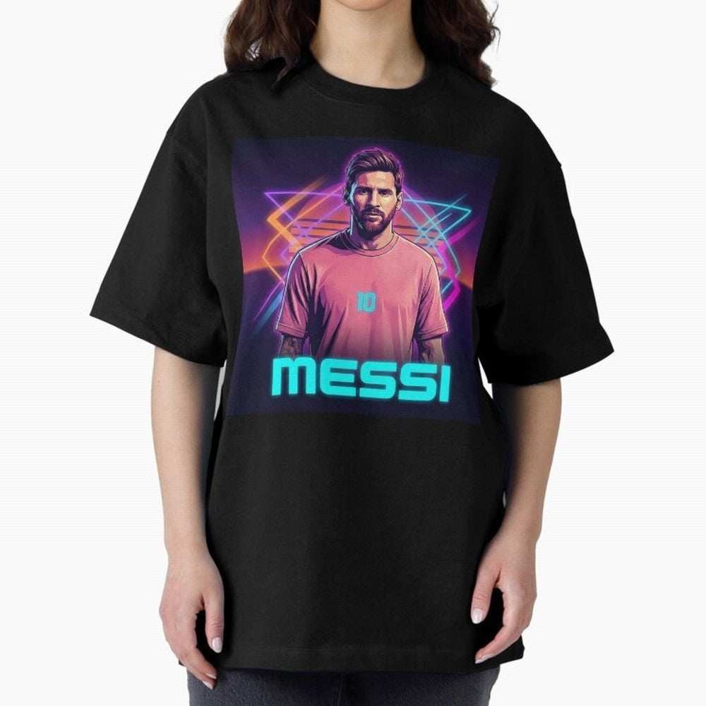 Inter Miami? Football Legend Messi Cyberpunk Retro Futurist Design (Version 5) Classic T-Shirt Show Up for the Glory of FIFA World Cup 2026 Group Stage for Fans of Mbappe and France, Bringing Champion Mindset, Group Stage Buzz, Knockout Tension and