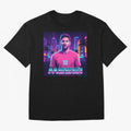 Inter Miami? Football Legend Messi Cyberpunk Retro Futurist Design (Version 4) Classic T-Shirt Capture FIFA World Cup 2026 USA Canada Mexico Spirit, Centered on England, France and Netherlands, Messi, CR7 and Mbappe, Football History, Final Match