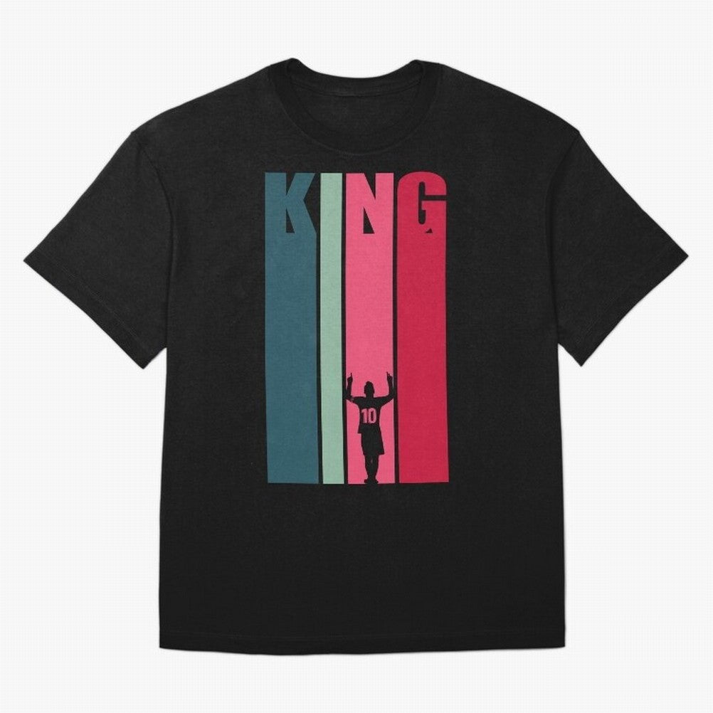 Soccer's King. Oversized T-Shirt Support FIFA World Cup 2026 Group Stage Capturing Cristiano Ronaldo, Haaland and CR7, France and Portugal Energy, Fan Favorite Moments, National Team Passion, Big Match Drama and Soccer History; Great for Watch