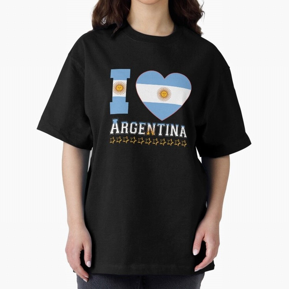 I love Argentina Classic T-Shirt Spotlight Global Football Passion for FIFA World Cup 2026 USA Canada Mexico, Centered on Haaland, Argentina, France and Brazil, Football Passion, Legendary Performances, Festival Vibes and Supporter Community; Built