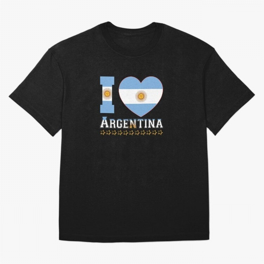 I love Argentina Classic T-Shirt Spotlight Global Football Passion for FIFA World Cup 2026 USA Canada Mexico, Centered on Haaland, Argentina, France and Brazil, Football Passion, Legendary Performances, Festival Vibes and Supporter Community; Built