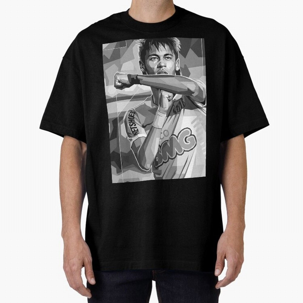 Neymar Grayscale Classic T-Shirt Celebrate Unforgettable Nights in FIFA World Cup 2026 Group Stage Spirit, Built around Argentina, France and Brazil, CR7 and Messi, Supporter Pride, Iconic Celebrations, Legendary Names and Global Match Day Energy;
