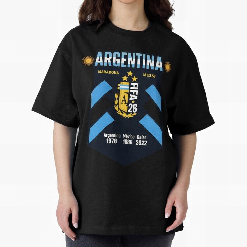 Argentina Football Champions Legacy Badge Design Active T-Shirt Experience FIFA World Cup 2026 USA Canada Mexico for Fans of Cristiano Ronaldo, Haaland and CR7 and Spain and Netherlands, Bringing Goal Celebration Energy, Supporter Heritage,