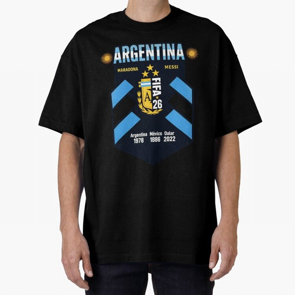 Argentina Football Champions Legacy Badge Design Active T-Shirt Experience FIFA World Cup 2026 USA Canada Mexico for Fans of Cristiano Ronaldo, Haaland and CR7 and Spain and Netherlands, Bringing Goal Celebration Energy, Supporter Heritage,