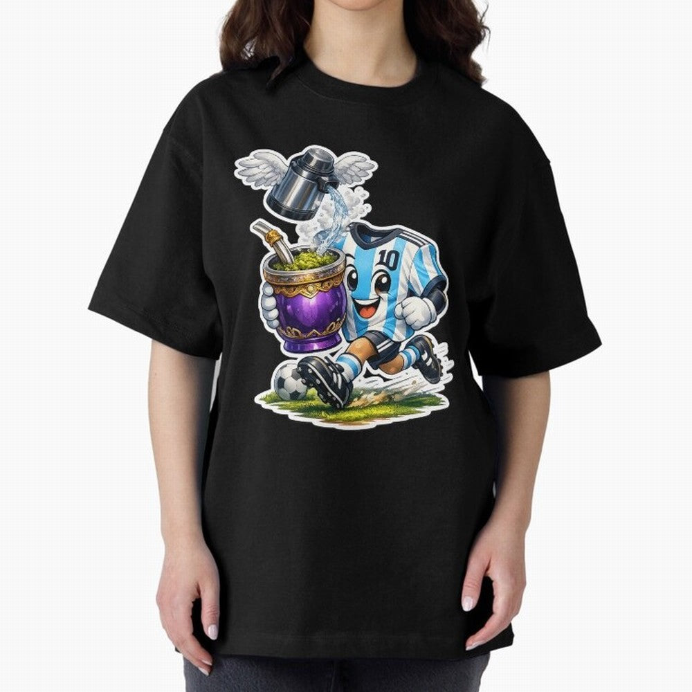 Vamos Argentina ¨C Mate & Football Forever - Argentina Football Mate Mascot - Messi 10 Soccer Fan Art Classic T-Shirt Celebrate Supporters United by Global Football Passion for FIFA World Cup 2026 Group Stage, Featuring Cristiano Ronaldo, Haaland