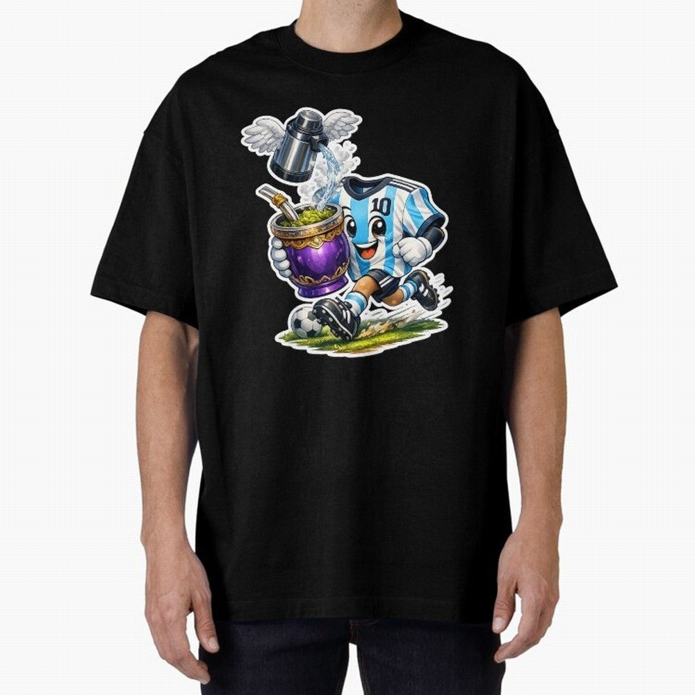 Vamos Argentina ¨C Mate & Football Forever - Argentina Football Mate Mascot - Messi 10 Soccer Fan Art Classic T-Shirt Celebrate Supporters United by Global Football Passion for FIFA World Cup 2026 Group Stage, Featuring Cristiano Ronaldo, Haaland