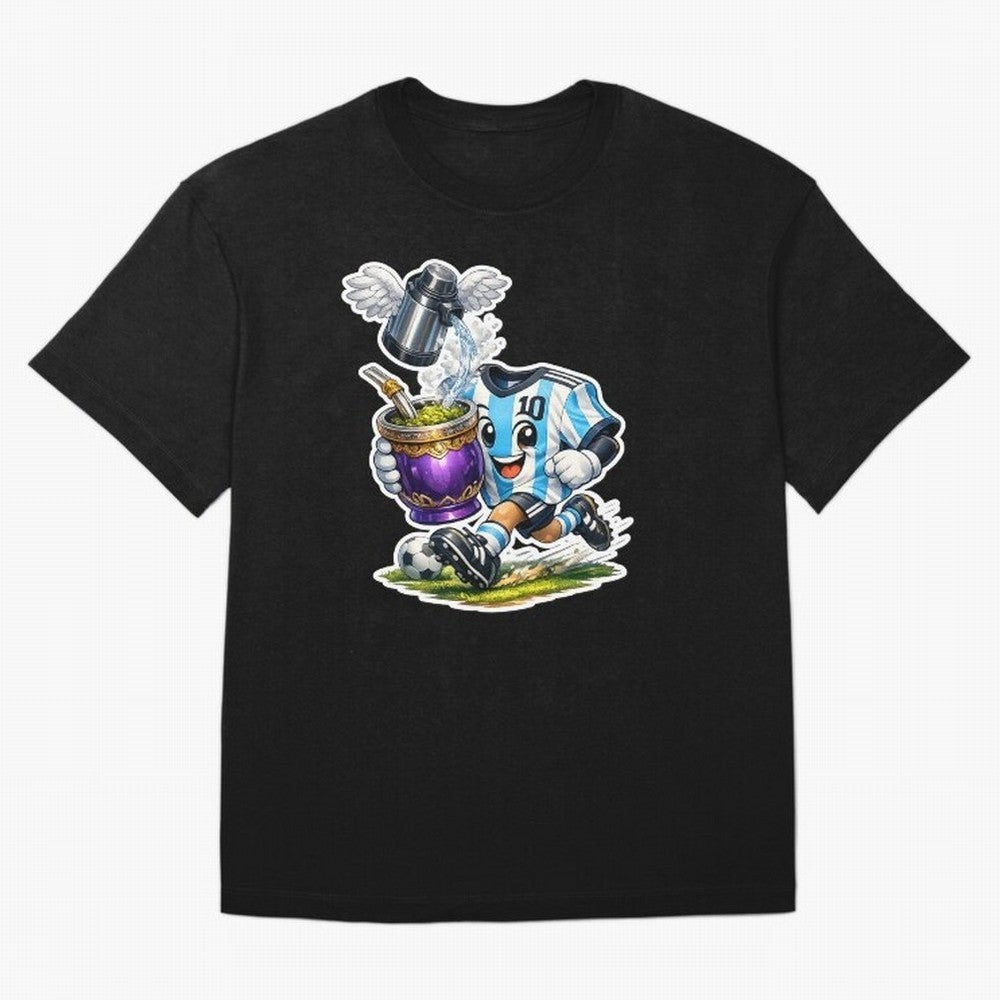 Vamos Argentina ¨C Mate & Football Forever - Argentina Football Mate Mascot - Messi 10 Soccer Fan Art Classic T-Shirt Celebrate Supporters United by Global Football Passion for FIFA World Cup 2026 Group Stage, Featuring Cristiano Ronaldo, Haaland