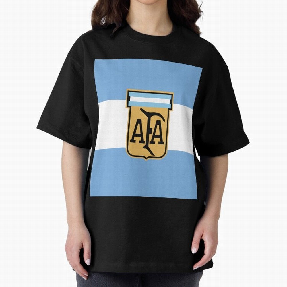 Argentina | 2026 World Cup Fan Apparel Oversized T-Shirt Represent Football Lovers during FIFA World Cup 2026 USA Canada Mexico for Fans of Haaland and Brazil, Bringing Global Supporter Spirit, Legendary Goals, National Colors and Tournament