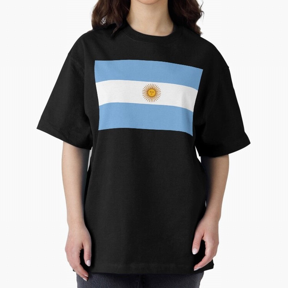 Argentina Oversized T-Shirt Cheer for FIFA World Cup 2026 Group Stage for Fans of Haaland and Brazil, Portugal and Argentina, Bringing Football History, Final Match Energy, Crowd Noise and Once in a Lifetime Moments; Created for Match Day Parties,