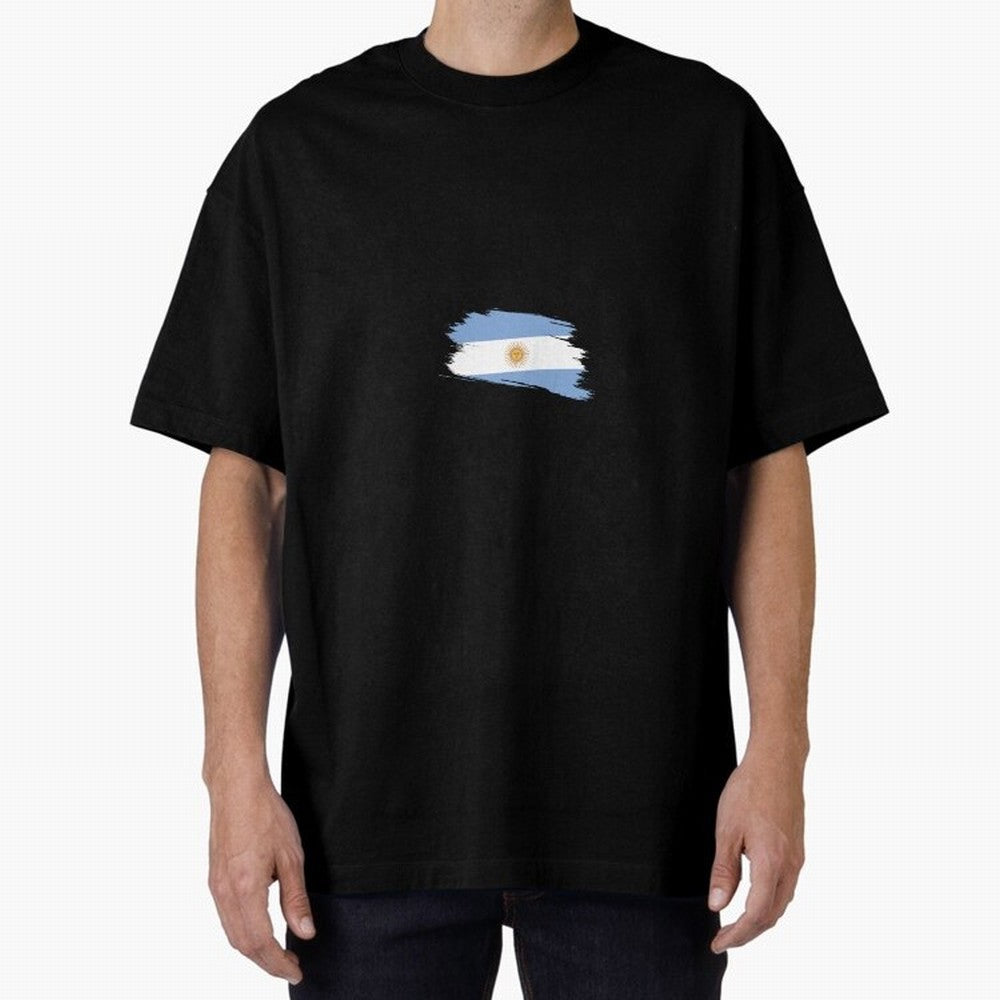 Argentina Oversized T-Shirt Celebrate Football Heritage in the FIFA World Cup 2026 Group Stage Journey through Mbappe and Neymar Highlights, Spain Pride, Football Festival Excitement, Trophy Ambitions, Country Rivalries and Star Player Buzz; Ideal
